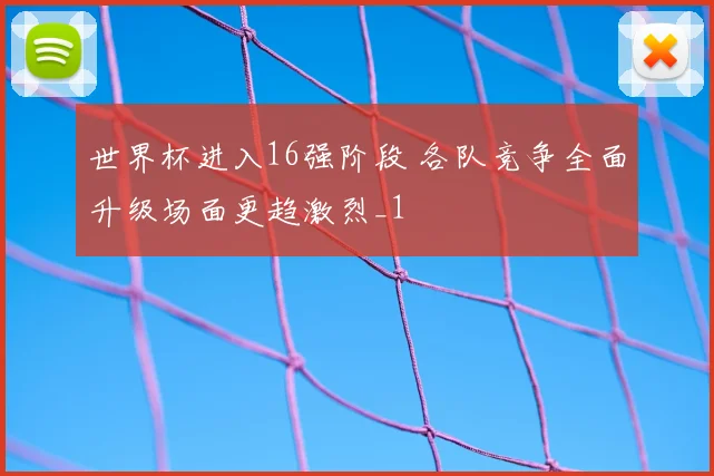 世界杯进入16强阶段 各队竞争全面升级场面更趋激烈_1